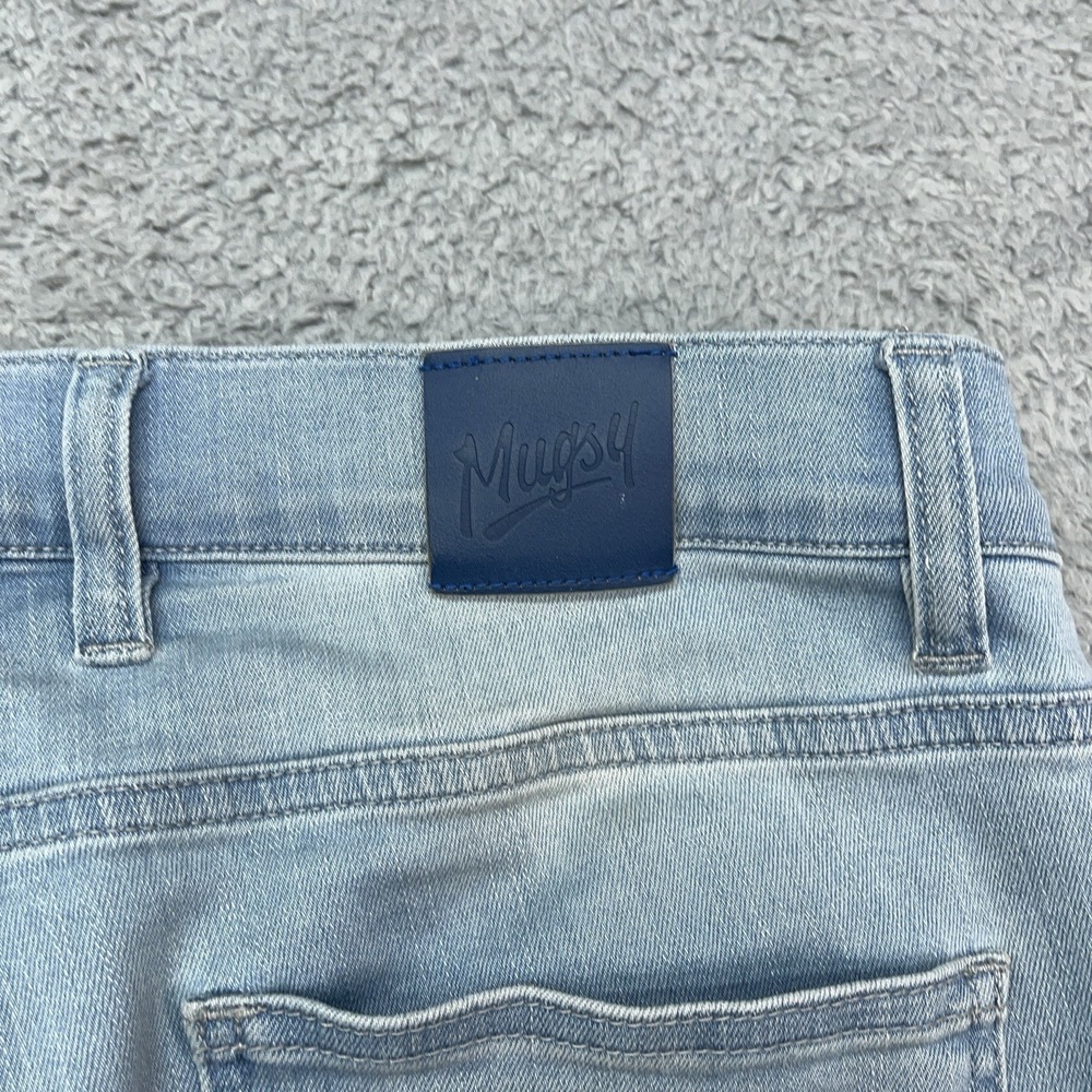 Mugsy Grands Jeans Mens 33x30 Tapered Blue Stretch Denim Light Wash - Picture 12 of 12